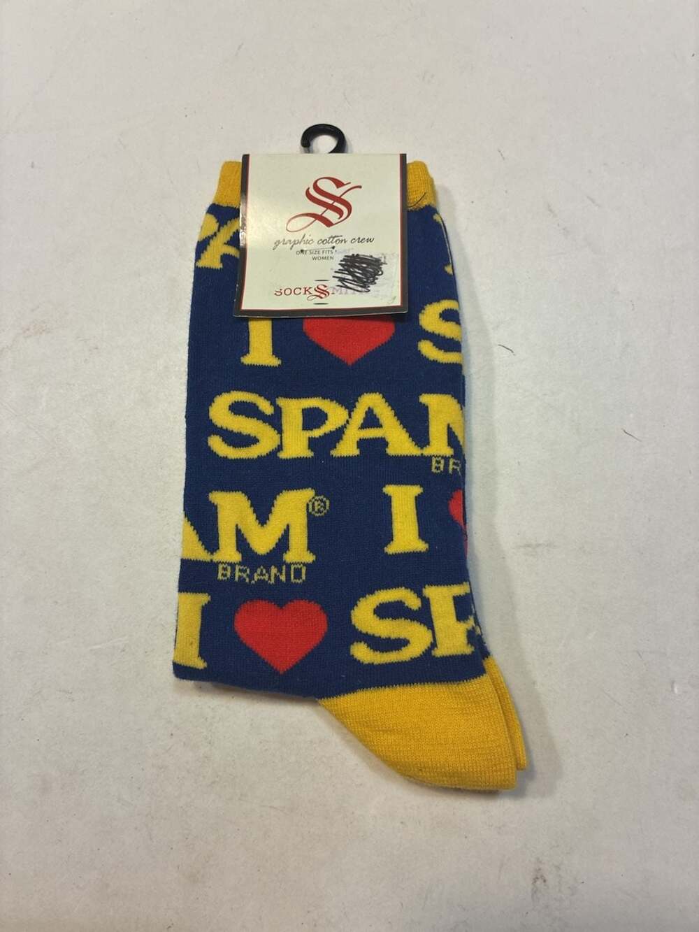 Socksmith I Love Spam Graphic Cotton Crew Socks